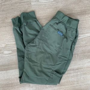 Green scrub joggers